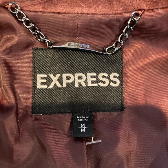 Express Genuine leather moto suede jacket M - Picture 15 of 15